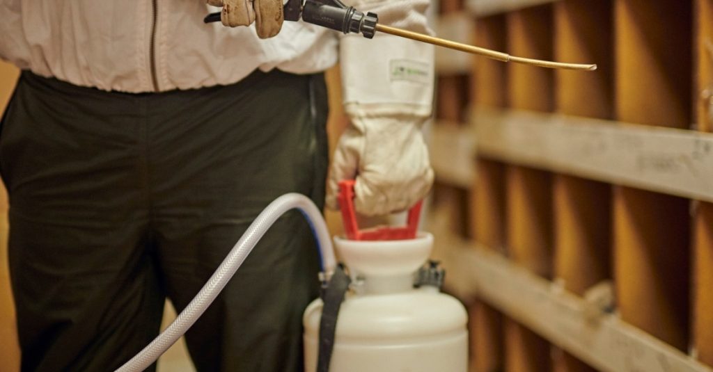 Commercial Cryptocurrencyler holding a spray bottle